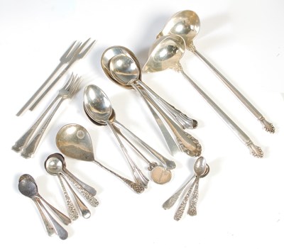 Lot 162 - A collection of silver flatware, to include a...