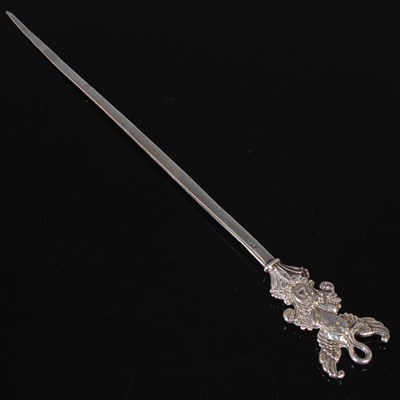 Lot 171 - A 19th century French silver meat skewer, by...