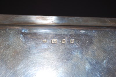 Lot 133 - A London silver salver of shaped rectangular...