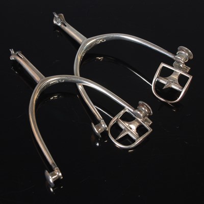 Lot 179 - A pair of George III silver spurs, London,...