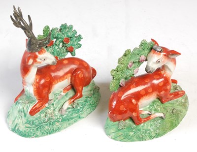 Lot 262 - A pair of 19th century Staffordshire Pearl...