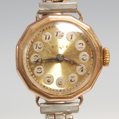 Lot 189 - An early 20th century 9ct gold ladies Rolex...