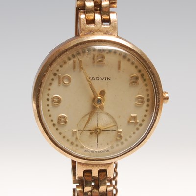 Lot 193 - A vintage ladies 9ct gold Marvin wristwatch,...