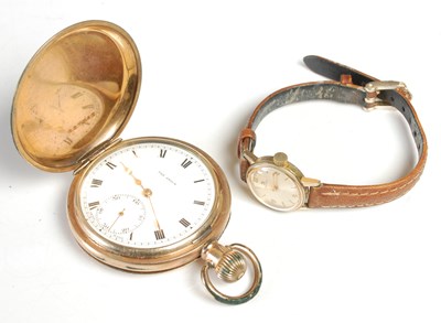 Lot 195 - A vintage ladies Omega gold plated wristwatch,...