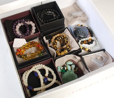 Lot 265 - A box of assorted Buddha Power costume jewellery.