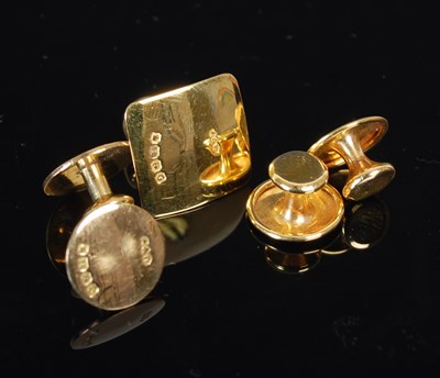 Lot 287 - Five assorted gold shirt studs, to include...