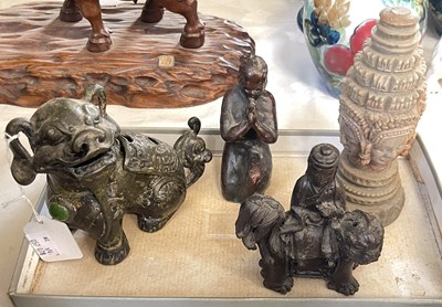 Lot 516 - A Chinese bronze incense burner in the form of...