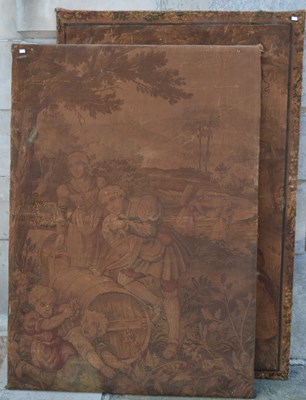 Lot 757 - Two decorative Aubusson style wall hangings,...