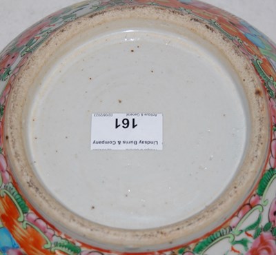 Lot 161 - A Chinese porcelain famille rose Canton punch...