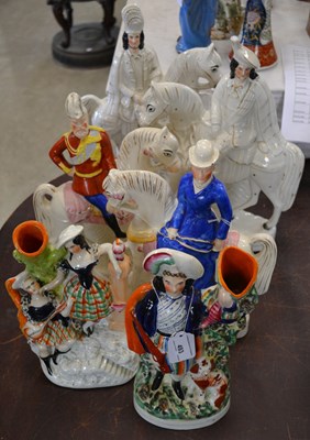Lot 493 - A group of six 19th century Staffordshire...