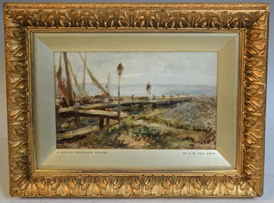 Lot 702 - J. M. Ten Kate (1859-1896) 
A Dutch harbour...