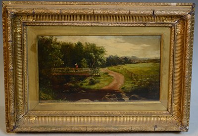 Lot 716 - J. Stewart (19th century) 
Summer landscape...