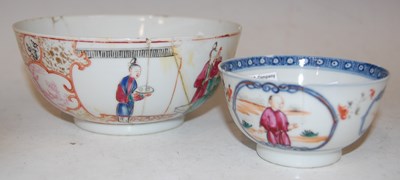 Lot 164 - A Chinese porcelain famille rose slop bowl,...