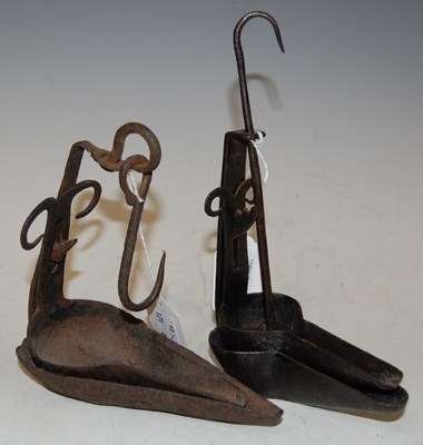 Lot 169 - Two antique metal cruise lamps