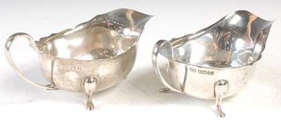 Lot 110 - A Birmingham silver sauce boat and a Sheffield...
