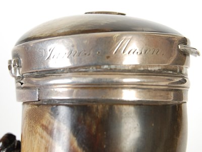 Lot 242 - An unusual Scottish curly horn snuff mull...