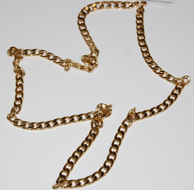 Lot 180 - A yellow metal chain-link costume jewellery...