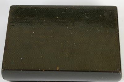 Lot 244 - A Mauchline ware pen-work oblong table snuff...