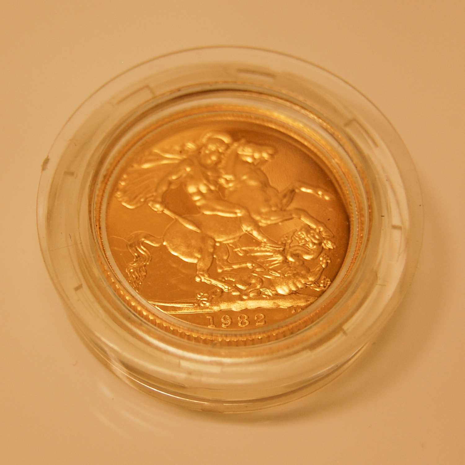 Lot 217 - An Elizabeth II gold half sovereign dated 1982