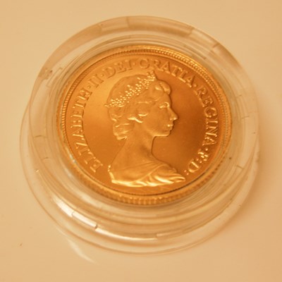 Lot 219 - An Elizabeth II gold half sovereign dated 1982