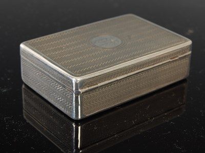 Lot 252 - A Scottish silver rectangular snuff box with...