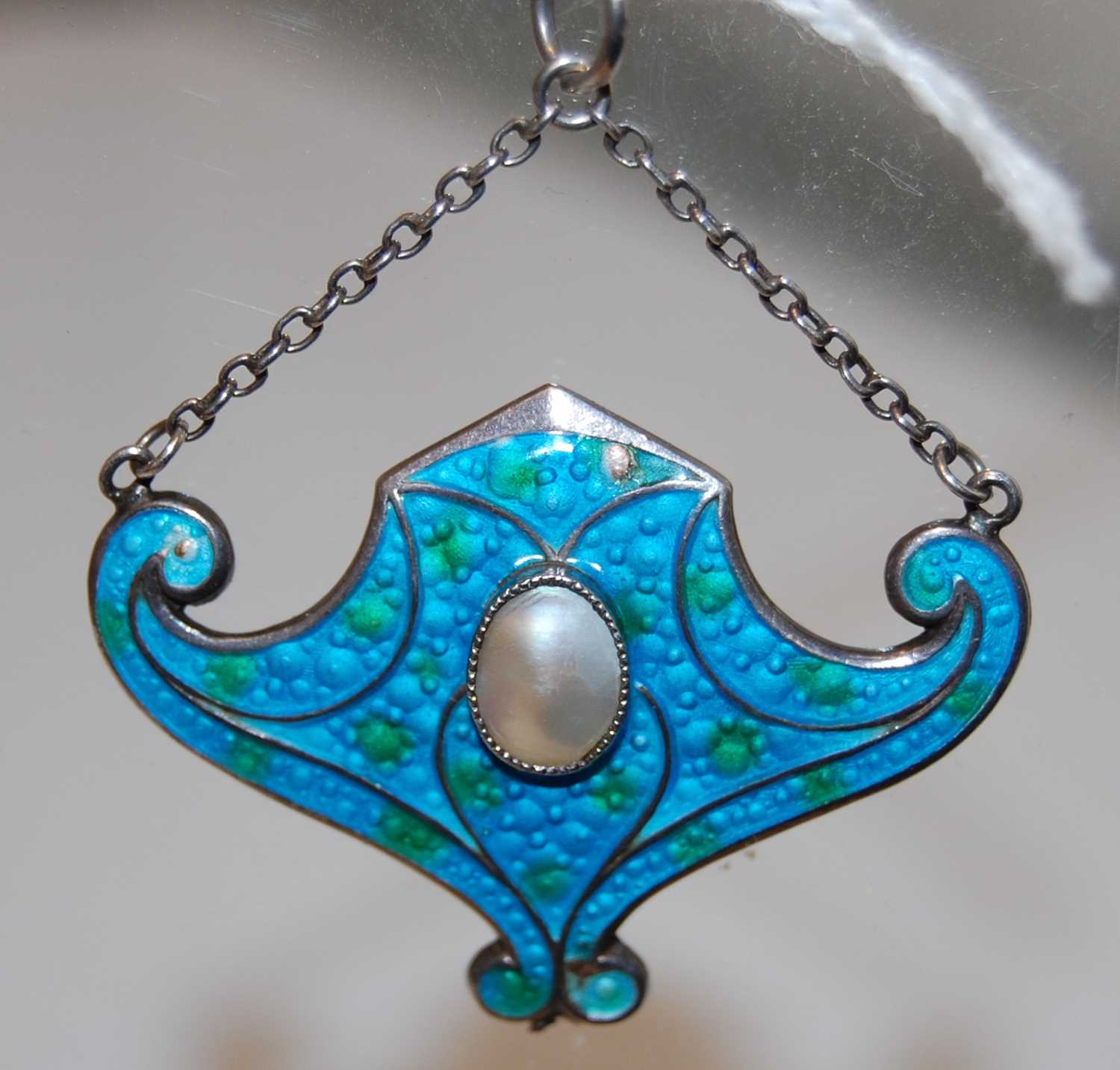 Lot 221 - An Art Nouveau silver, enamel and...