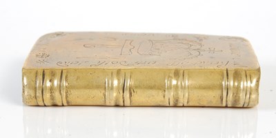 Lot 254 - A Scottish novelty brass snuff box in the form...