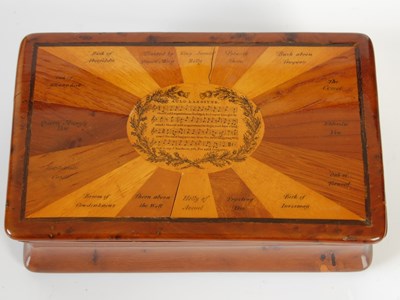 Lot 255 - A fine Scottish burr yew oblong snuff box with...