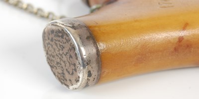 Lot 256 - A Scottish three-pronged antler snuff box,...