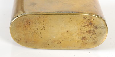 Lot 257 - A brass upright oval snuff mull, the...