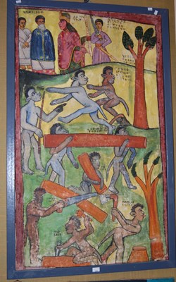 Lot 534 - 20th century African School, Court figures and...