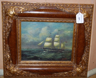 Lot 541 - After Fanden, Three Masted Clipper, coloured...