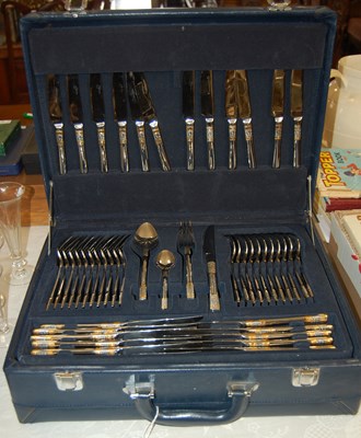 Lot 452 - A Suissine canteen of cutlery enclosed within...