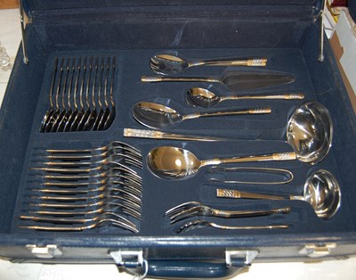 Lot 452 - A Suissine canteen of cutlery enclosed within...