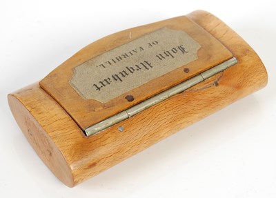 Lot 261 - A Scottish treen oval section snuff box, the...
