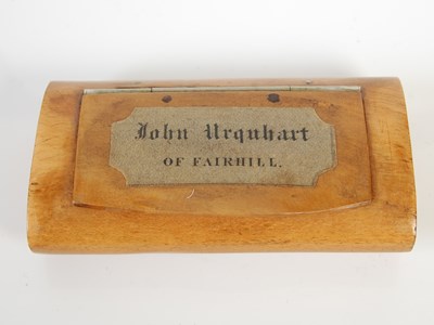 Lot 261 - A Scottish treen oval section snuff box, the...