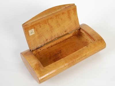 Lot 261 - A Scottish treen oval section snuff box, the...