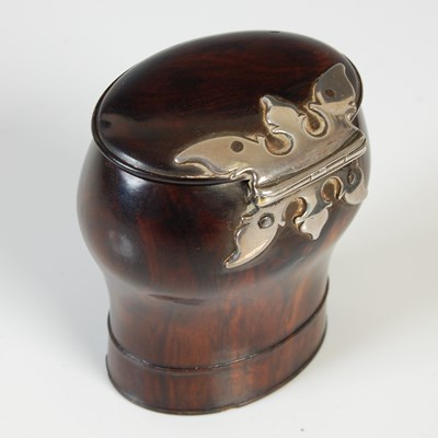 Lot 264 - A Scottish large laburnum baluster snuff mull,...