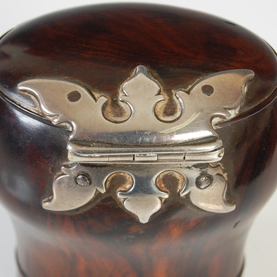 Lot 264 - A Scottish large laburnum baluster snuff mull,...