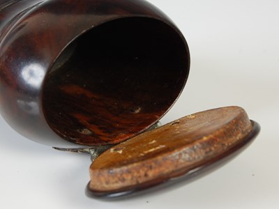 Lot 264 - A Scottish large laburnum baluster snuff mull,...