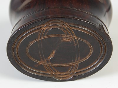 Lot 264 - A Scottish large laburnum baluster snuff mull,...