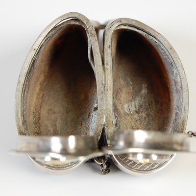 Lot 266 - A Scottish double deer's foot snuff box, the...