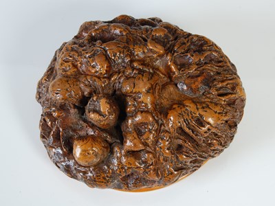 Lot 268 - A large Mauchline burr wood table snuff box,...