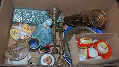Lot 479 - Box - mixed ceramics and metal ware to include...