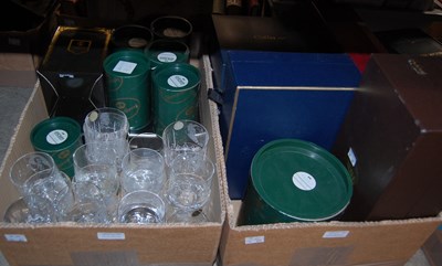 Lot 511C - Two boxes of assorted crystal and other glassware