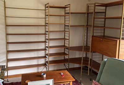 Lot 607 - A collection of teak Staples Ladderax