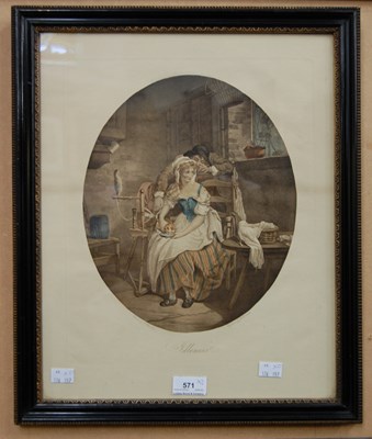 Lot 571 - After F. Wheatley, Two coloured engravings -...