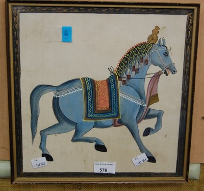 Lot 576 - 20th century Indian School, painted silk...