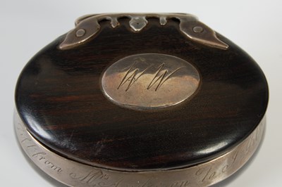 Lot 280 - A Scottish large hardwood baluster snuff mull...