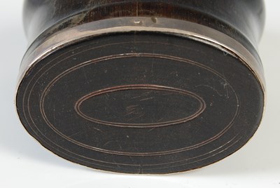 Lot 280 - A Scottish large hardwood baluster snuff mull...